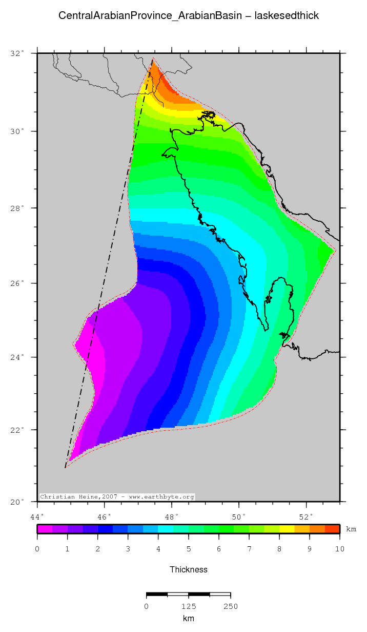 Central Arabian Province (Arabian Basin) location map