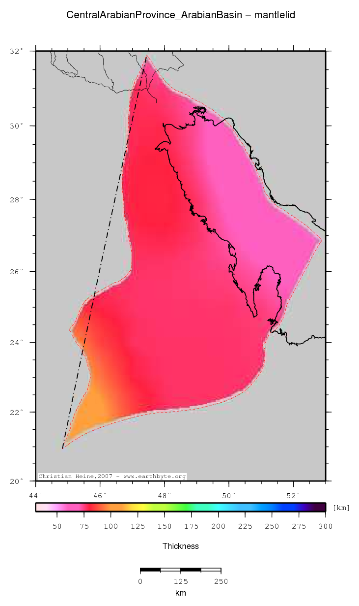 Central Arabian Province (Arabian Basin) location map