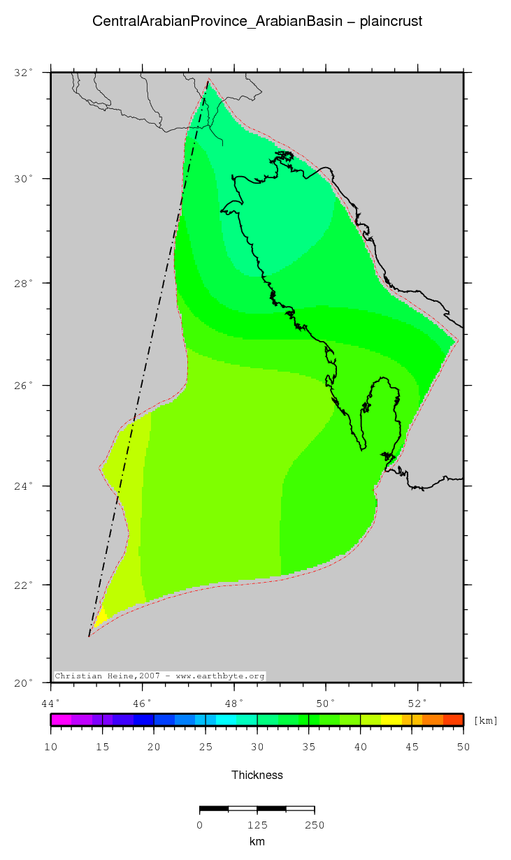 Central Arabian Province (Arabian Basin) location map