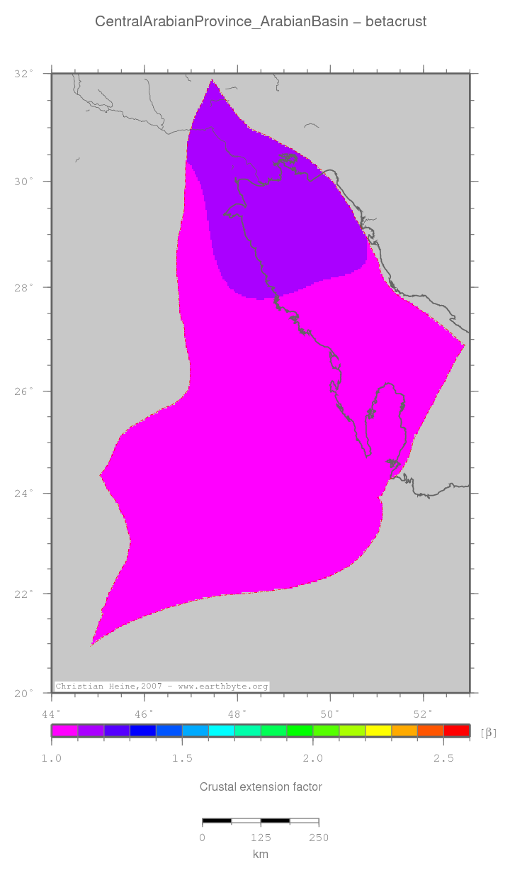 Central Arabian Province (Arabian Basin) location map