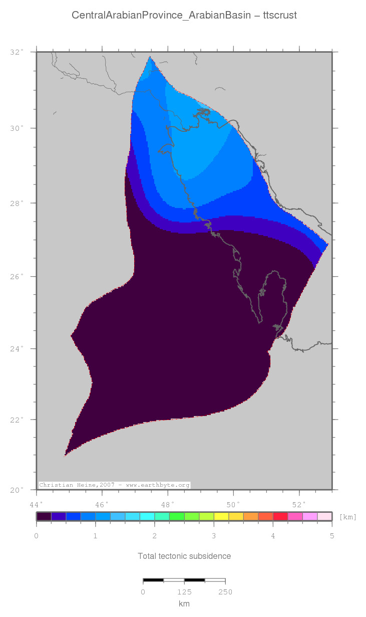 Central Arabian Province (Arabian Basin) location map