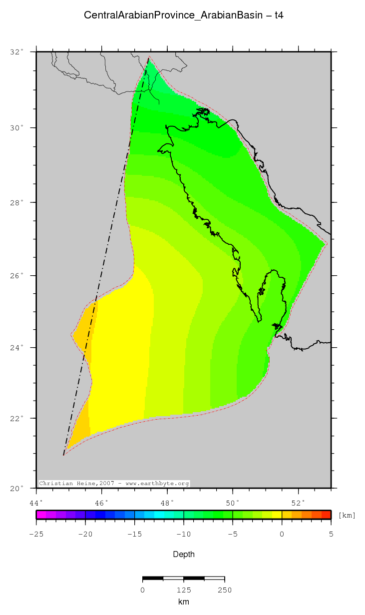 Central Arabian Province (Arabian Basin) location map