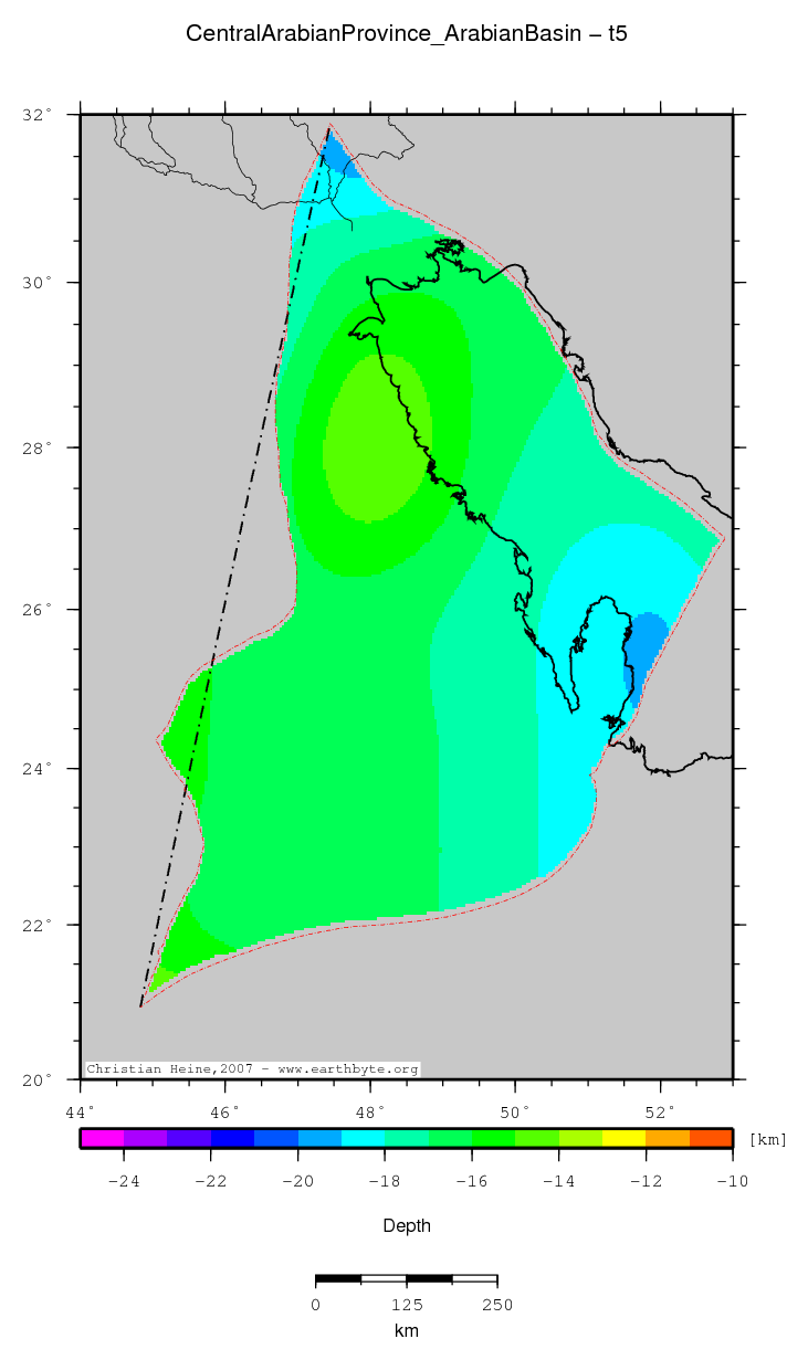 Central Arabian Province (Arabian Basin) location map