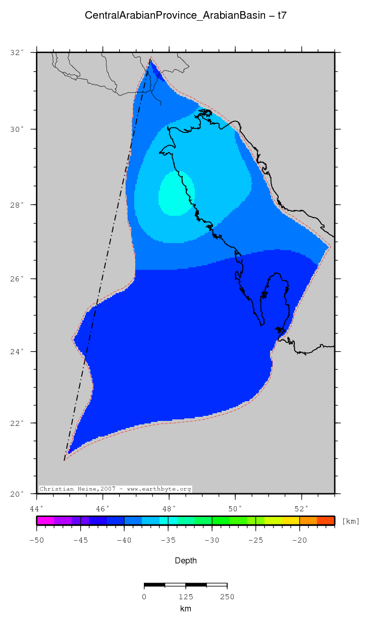 Central Arabian Province (Arabian Basin) location map