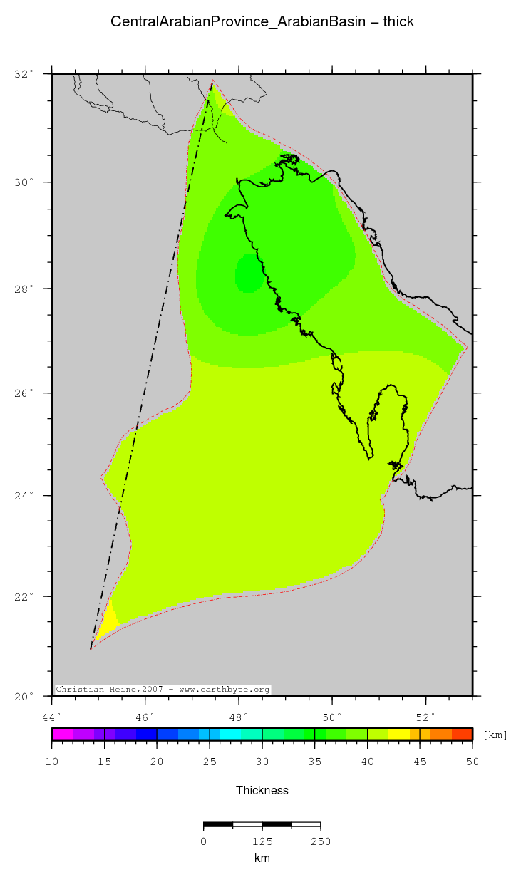 Central Arabian Province (Arabian Basin) location map