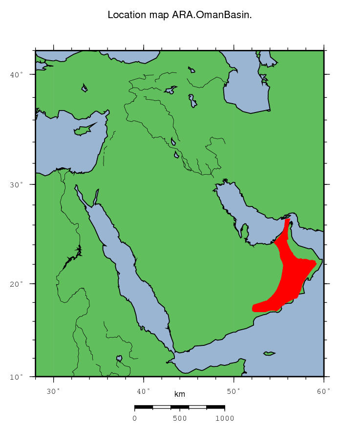 Oman Basin location map