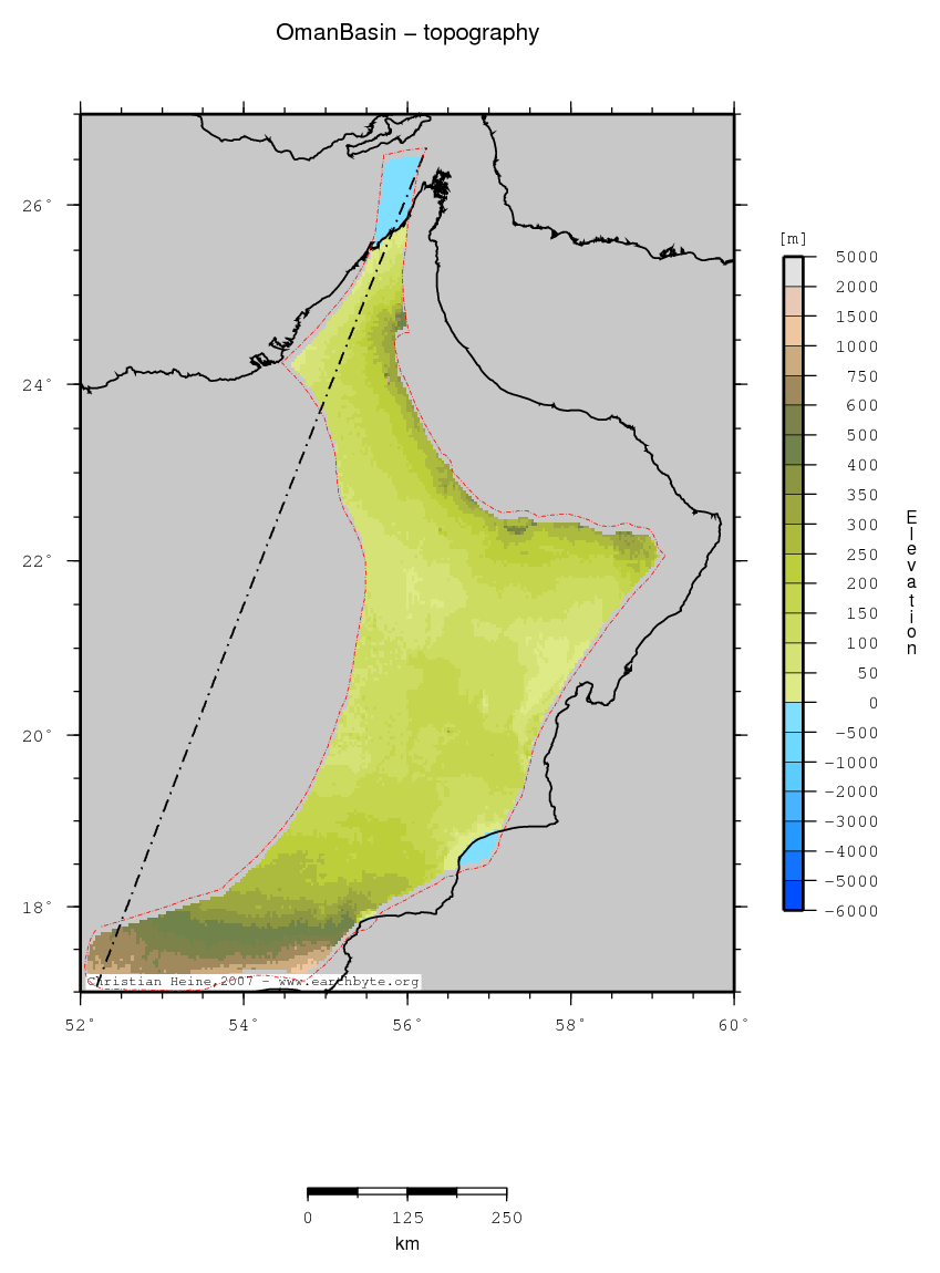 Oman Basin location map