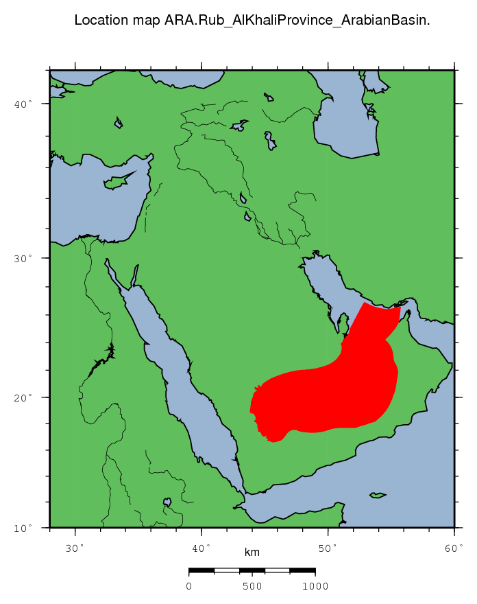 Rub Al Khali Desert On Map