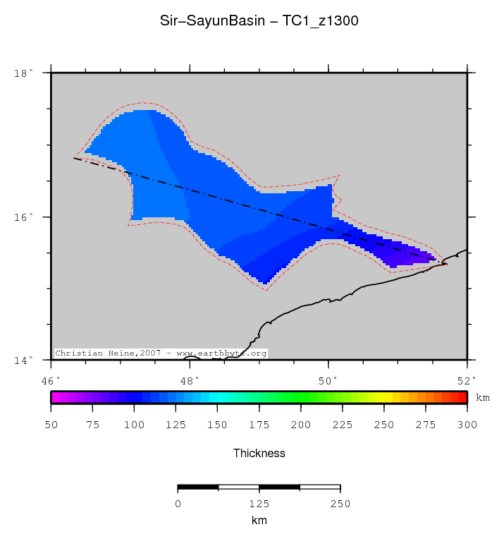 Sir-Sayun Basin location map