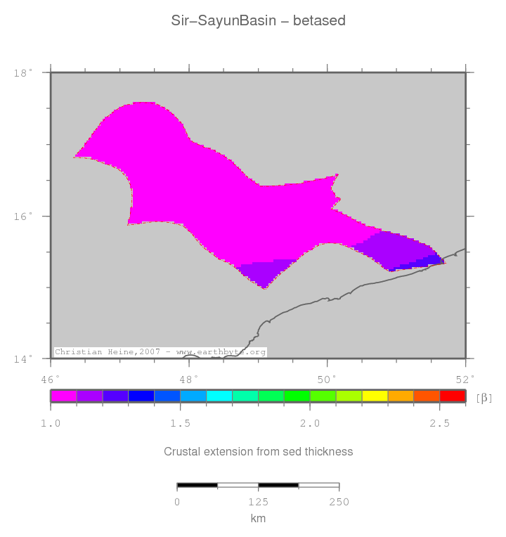 Sir-Sayun Basin location map