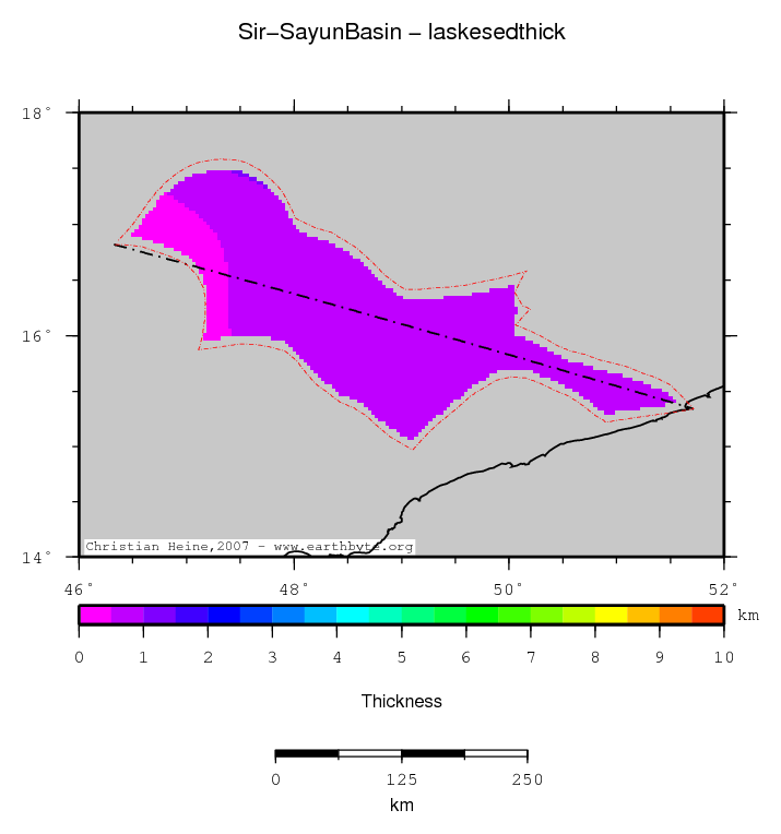 Sir-Sayun Basin location map