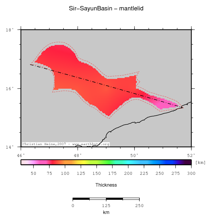 Sir-Sayun Basin location map