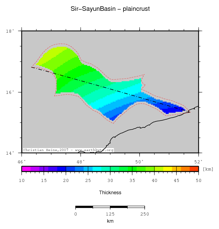 Sir-Sayun Basin location map