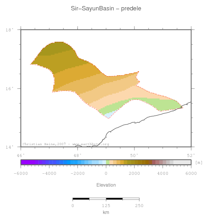 Sir-Sayun Basin location map