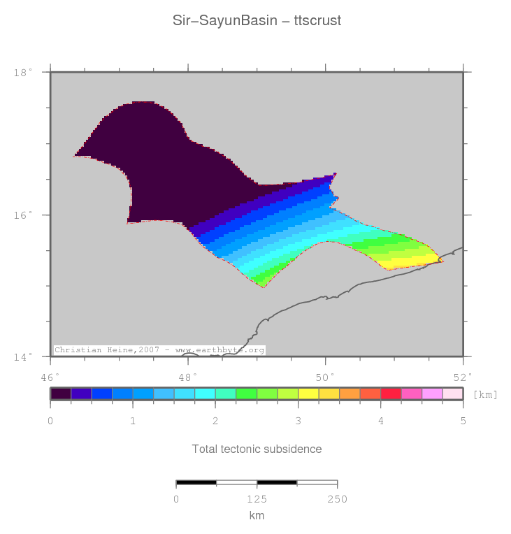 Sir-Sayun Basin location map