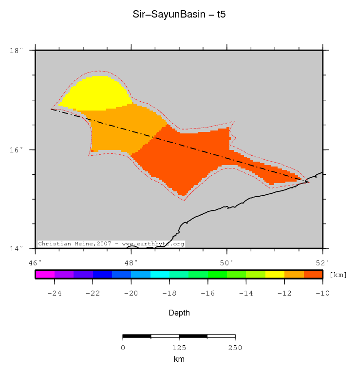 Sir-Sayun Basin location map