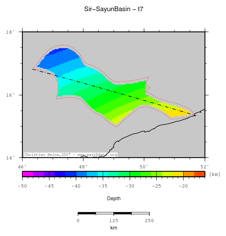 Sir-Sayun Basin location map