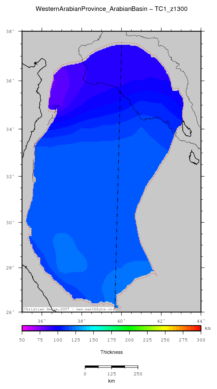 Western Arabian Province (Arabian Basin) location map