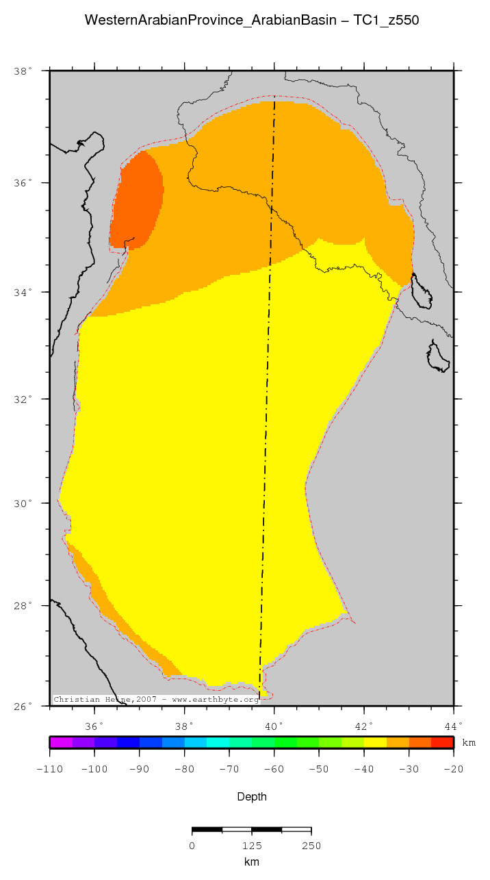 Western Arabian Province (Arabian Basin) location map