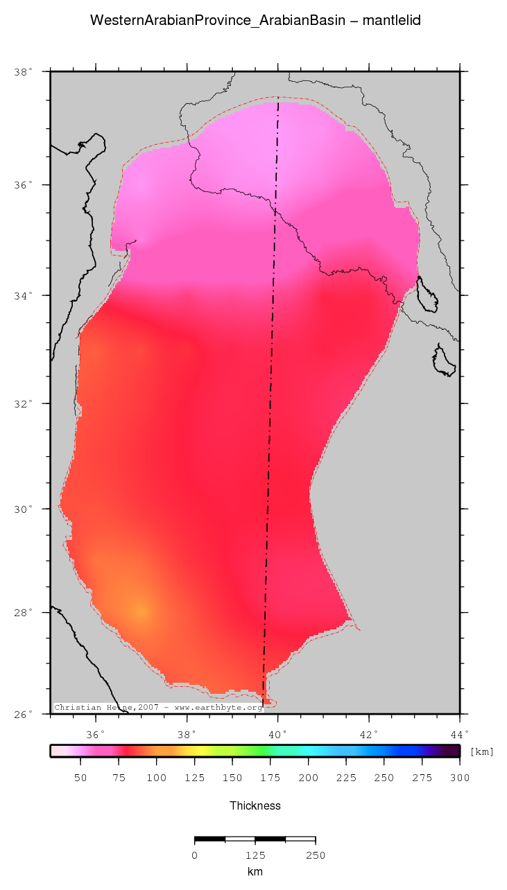 Western Arabian Province (Arabian Basin) location map