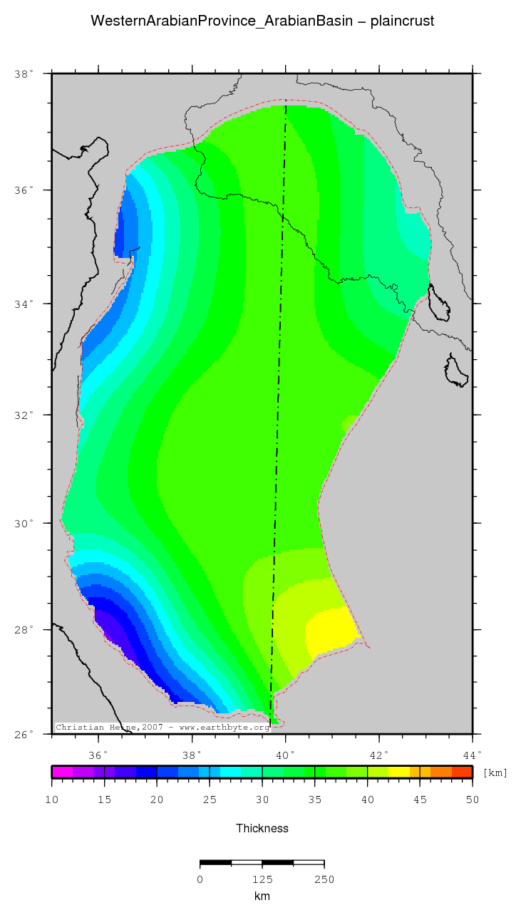 Western Arabian Province (Arabian Basin) location map