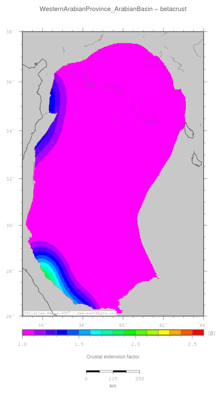 Western Arabian Province (Arabian Basin) location map