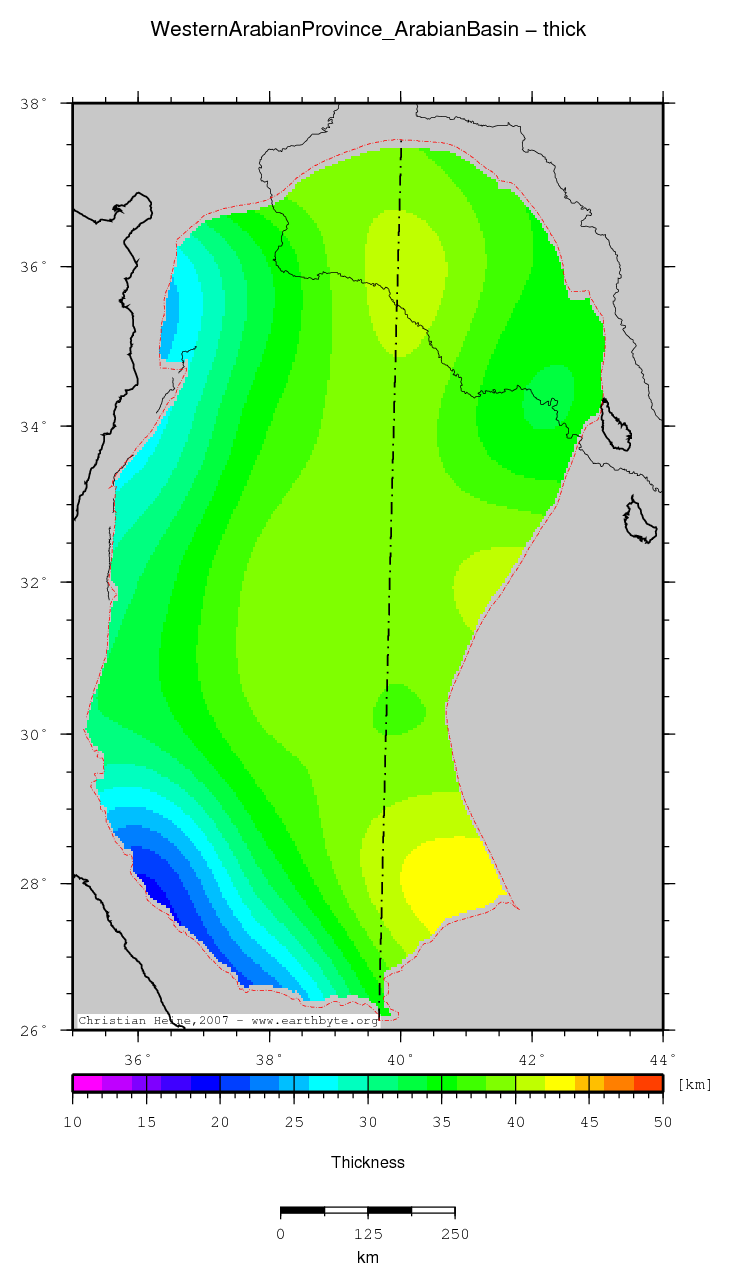 Western Arabian Province (Arabian Basin) location map