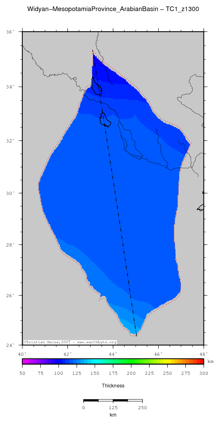 Widyan-Mesopotamia Province (Arabian Basin) location map