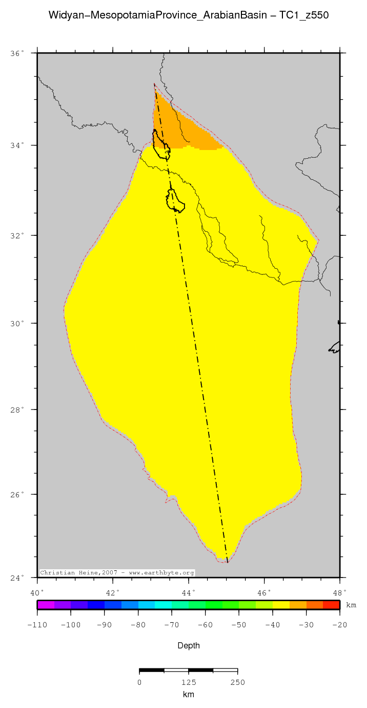 Widyan-Mesopotamia Province (Arabian Basin) location map