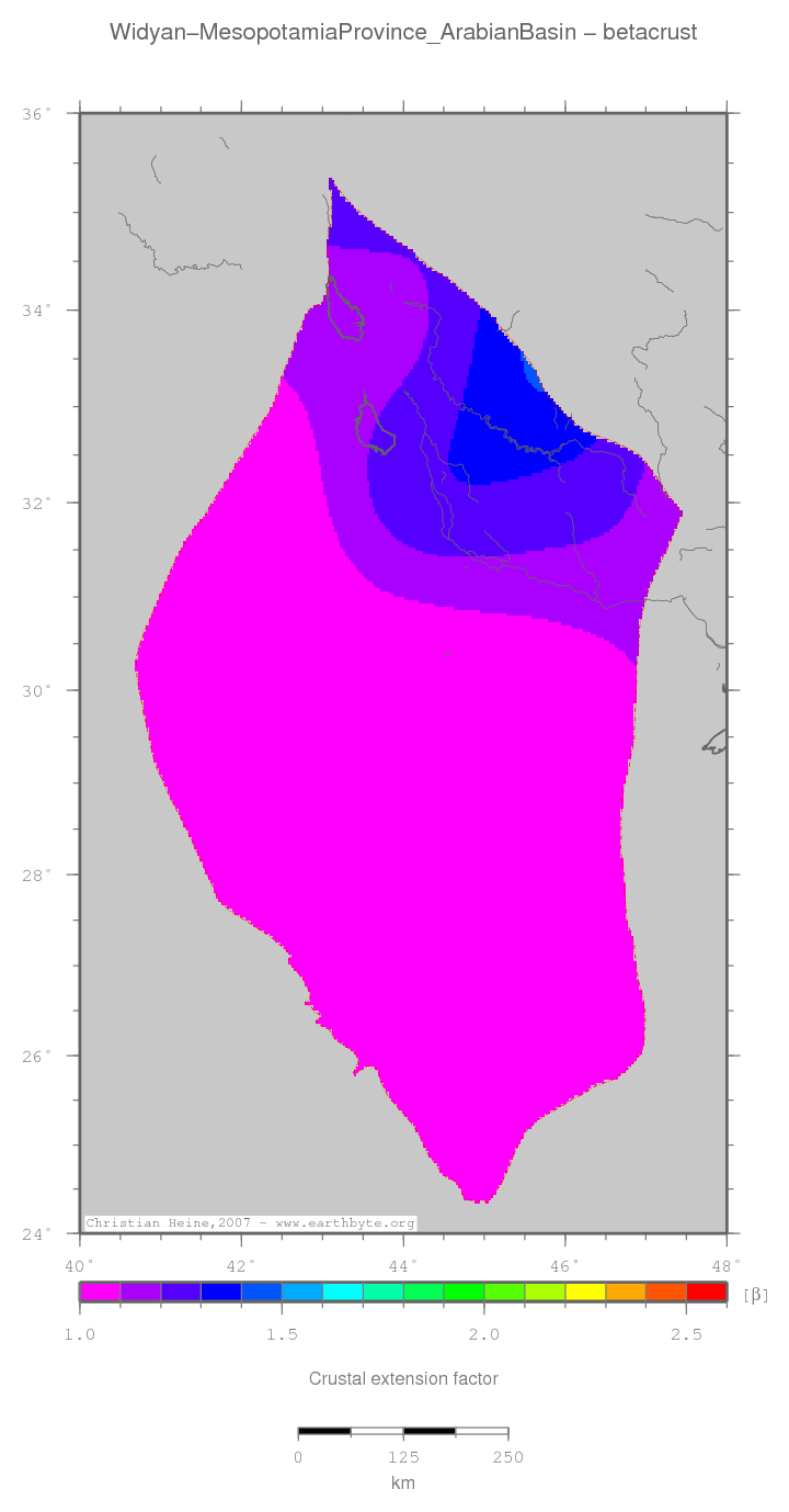 Widyan-Mesopotamia Province (Arabian Basin) location map