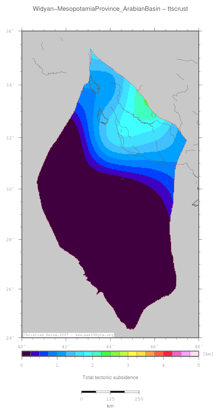 Widyan-Mesopotamia Province (Arabian Basin) location map