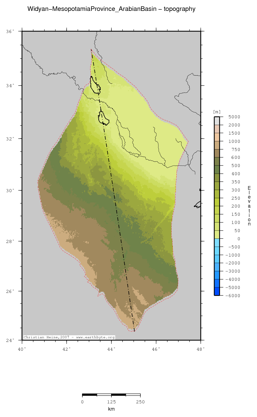 Widyan-Mesopotamia Province (Arabian Basin) location map