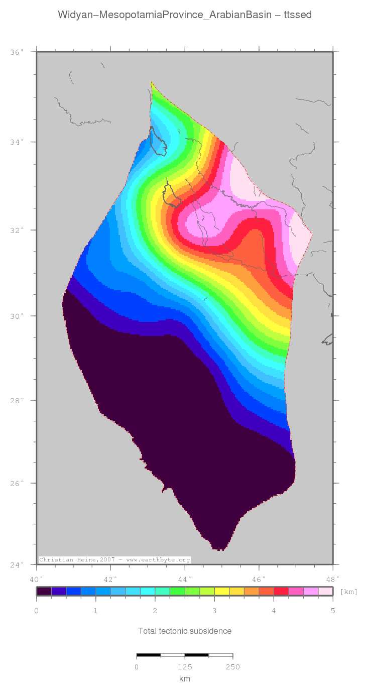 Widyan-Mesopotamia Province (Arabian Basin) location map