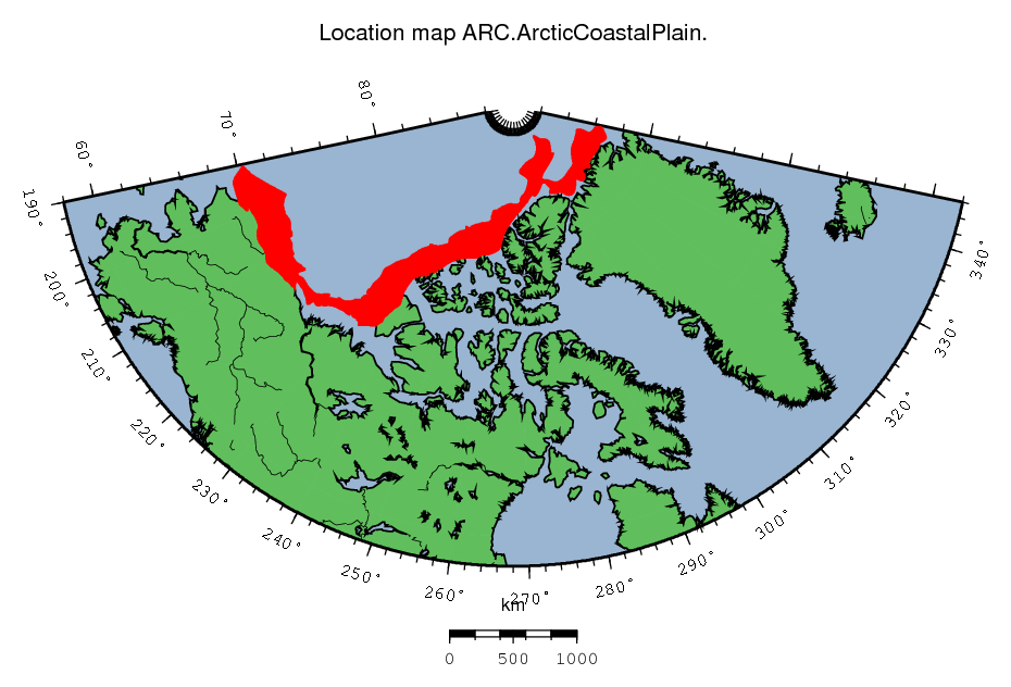 Arctic Coastal Plain location map