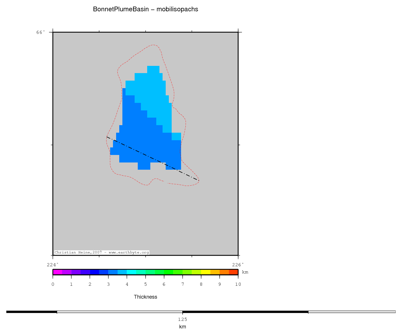 Bonnet Plume Basin location map