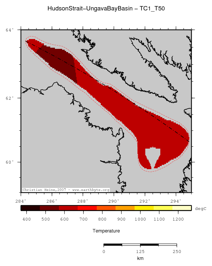 Hudson Strait - Ungava Bay Basin location map