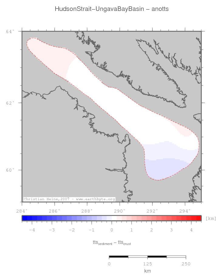 Hudson Strait - Ungava Bay Basin location map