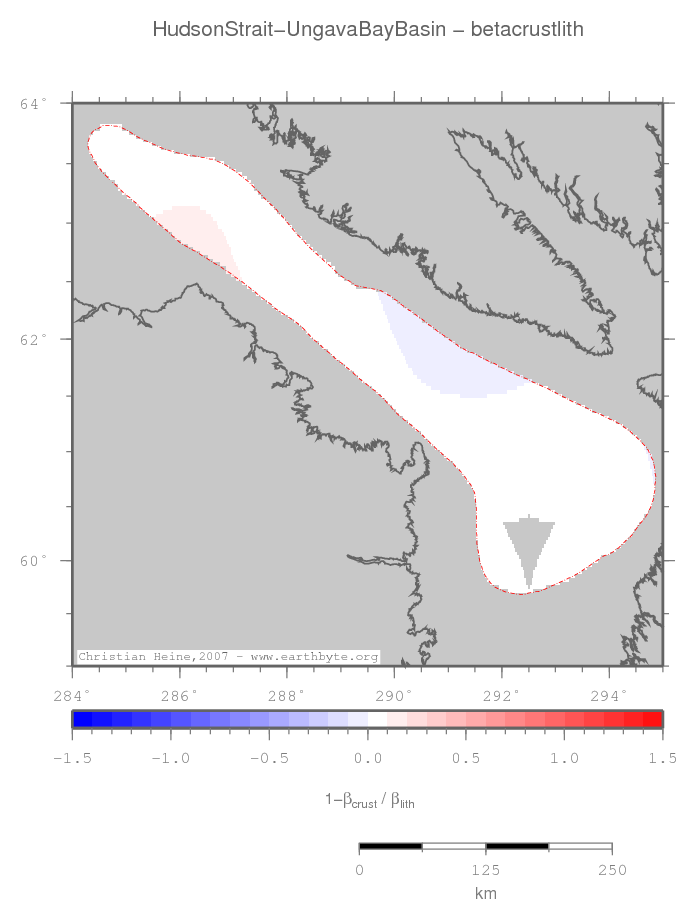 Hudson Strait - Ungava Bay Basin location map