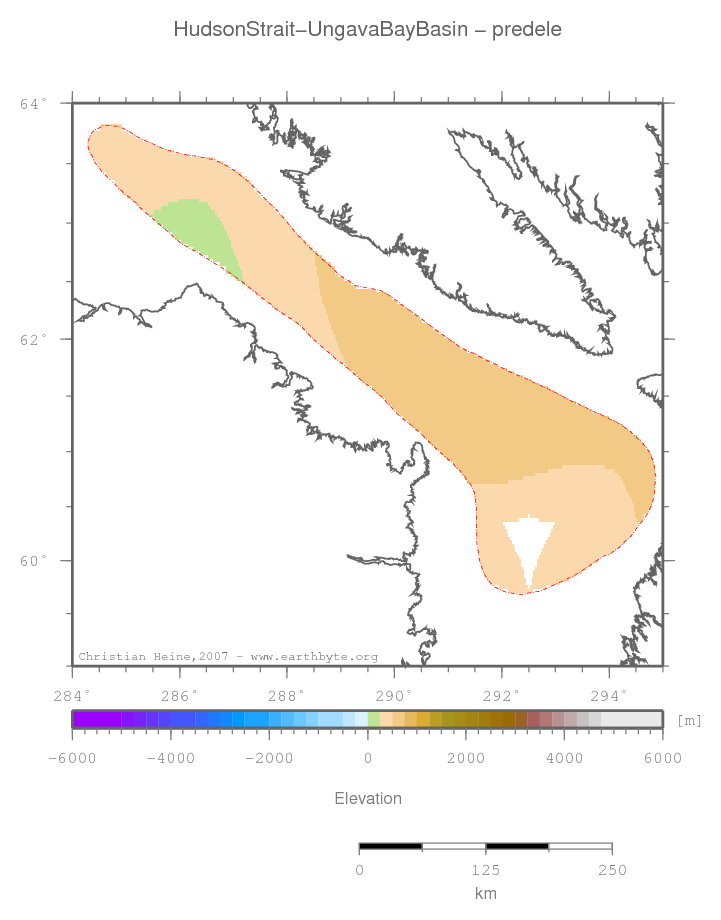Hudson Strait - Ungava Bay Basin location map
