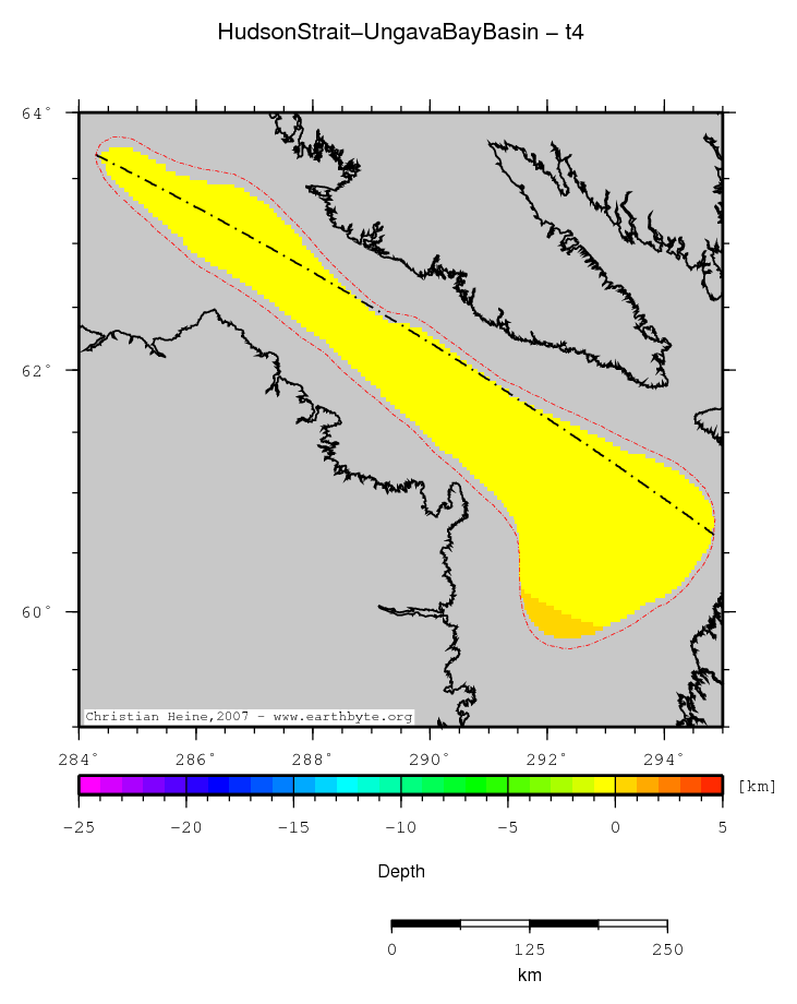 Hudson Strait - Ungava Bay Basin location map