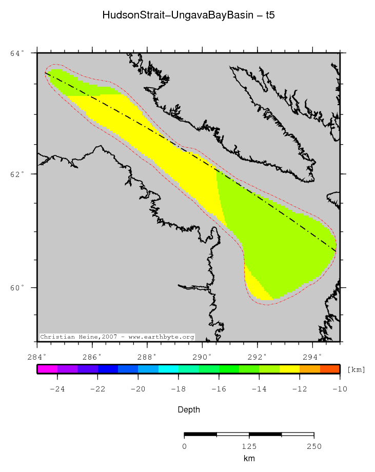 Hudson Strait - Ungava Bay Basin location map