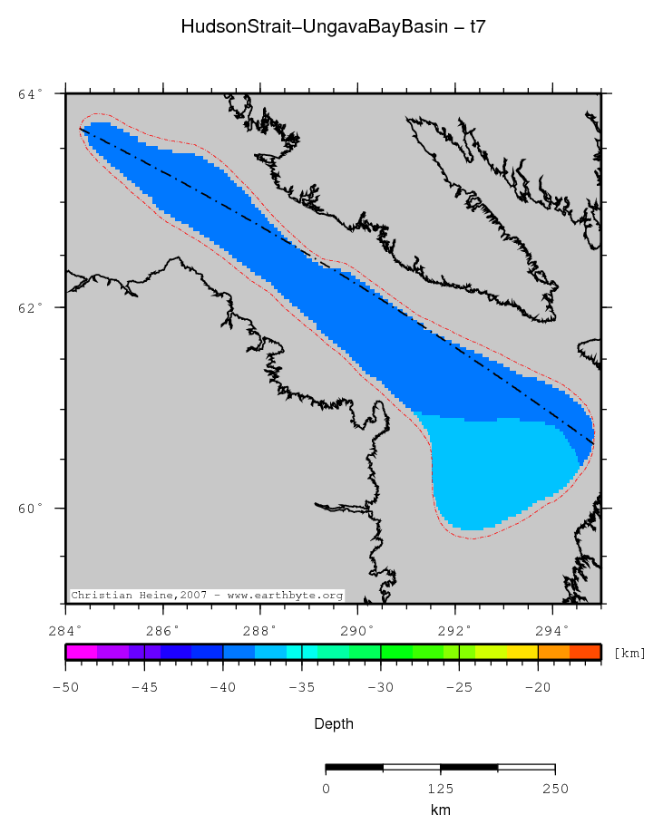 Hudson Strait - Ungava Bay Basin location map