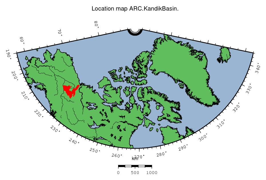 Kandik Basin location map