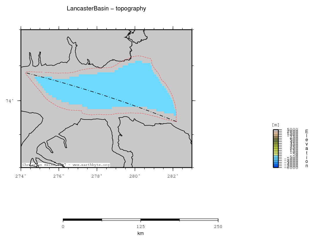 Lancaster Basin location map