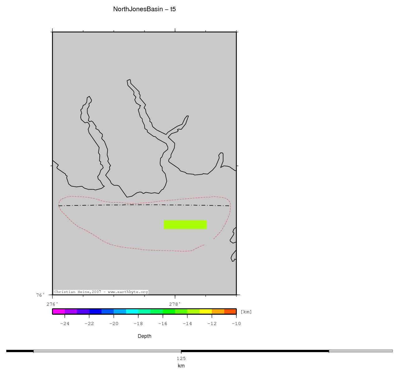 North Jones Basin location map