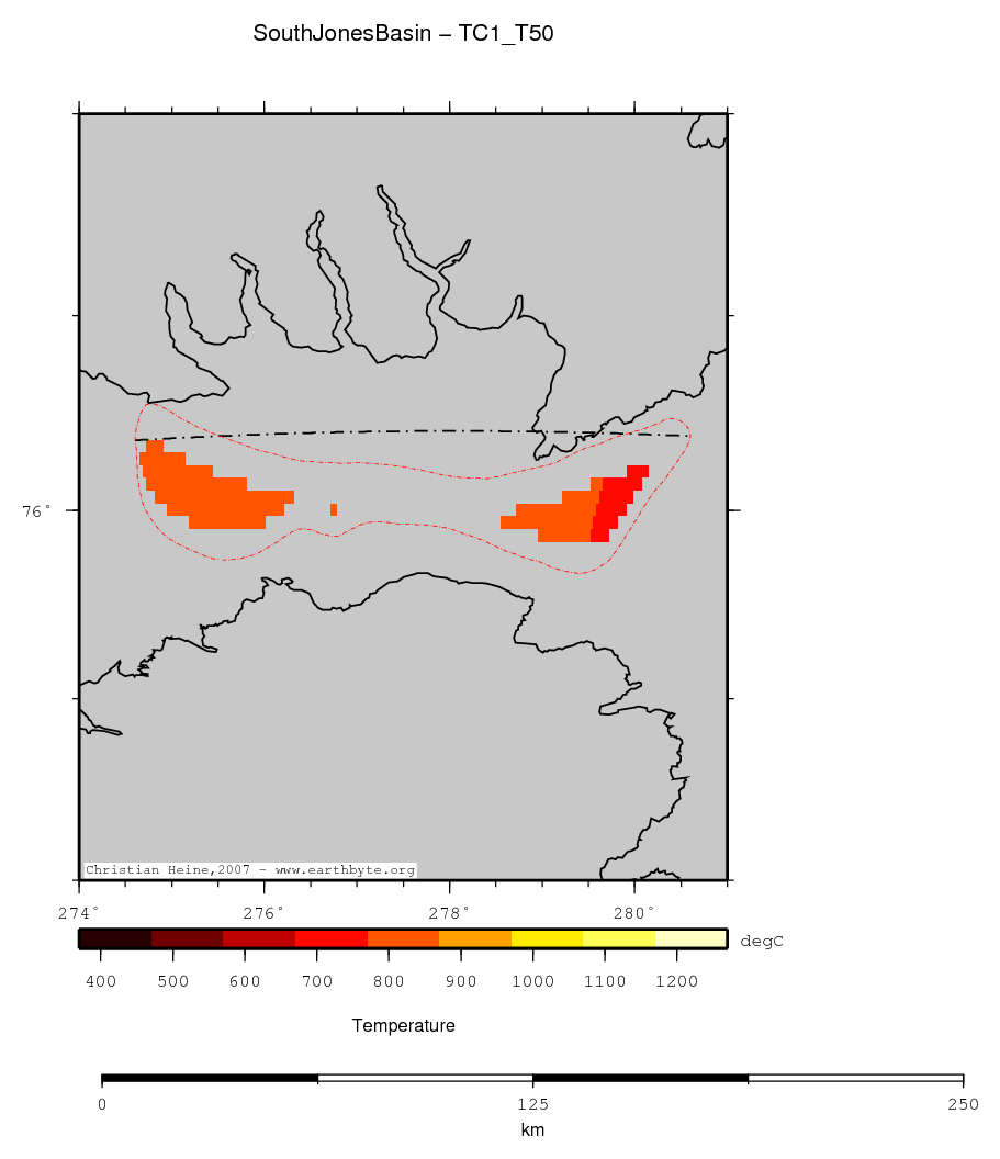 South Jones Basin location map