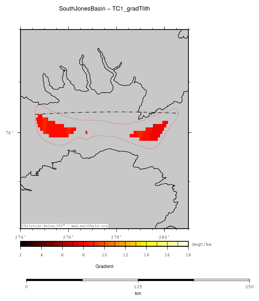 South Jones Basin location map