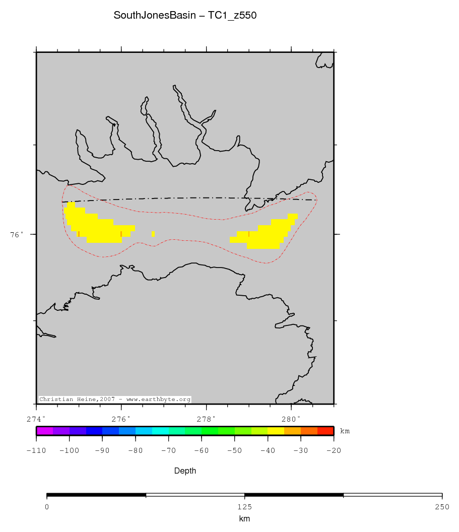 South Jones Basin location map