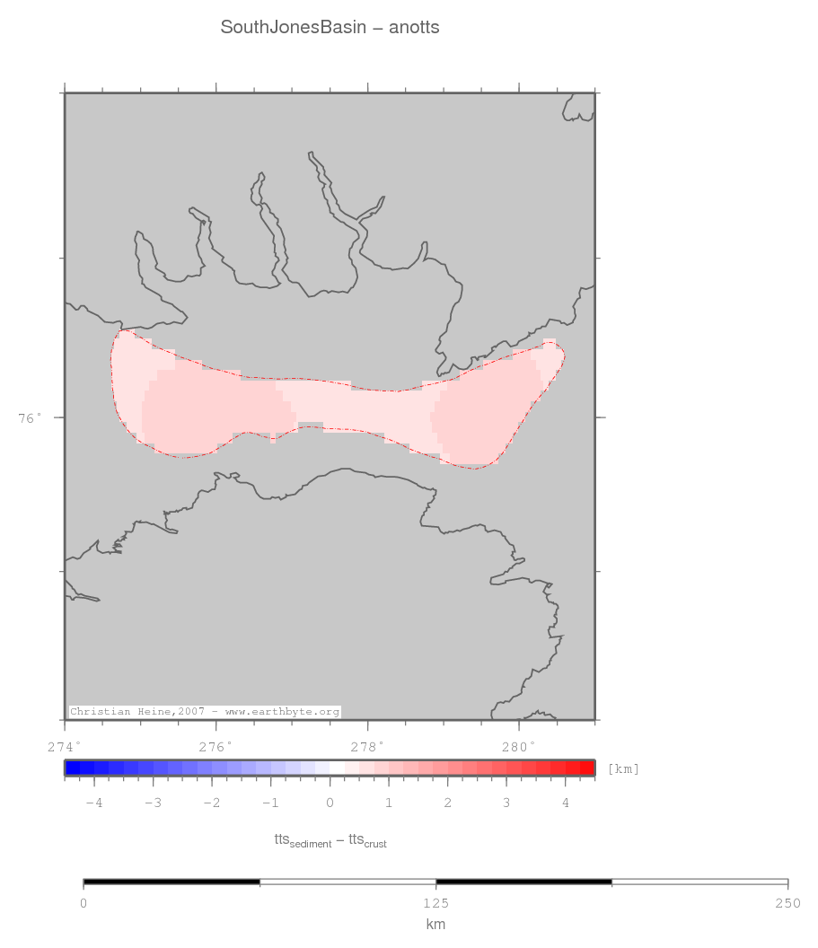 South Jones Basin location map