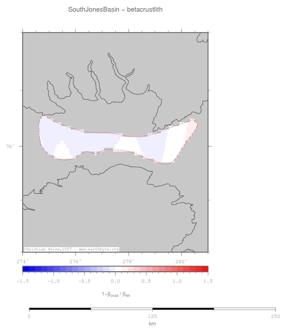 South Jones Basin location map